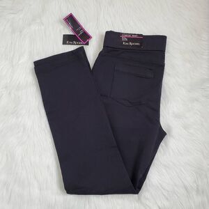 KIM ROGERS slim leg black dress pants size 10